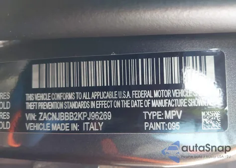 2019 Jeep Renegade Altitude 4X4 z USA, uszkodzony, nr VIN ZACNJBBB2KPJ96269